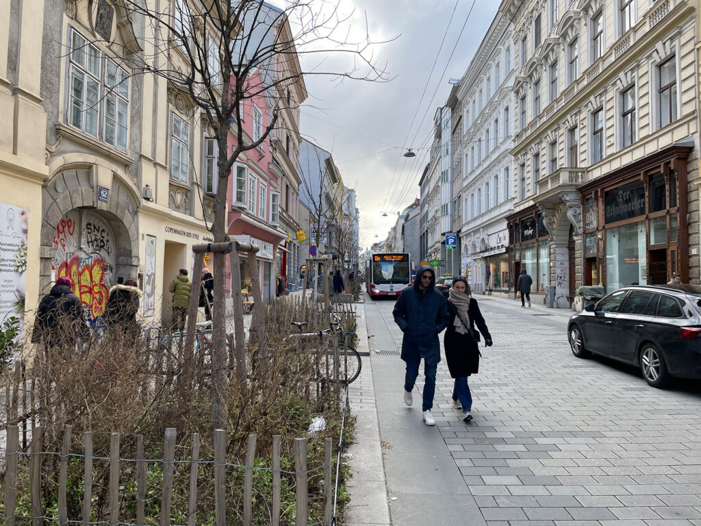 Auch der Mittelraum wird von allen Verkehrsteilnehmern genutzt