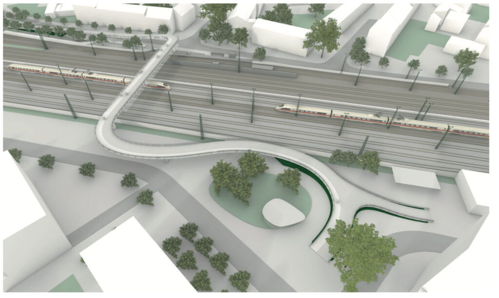 Planung Fahrradbrücke über die Bahn im bereich Bonn-West