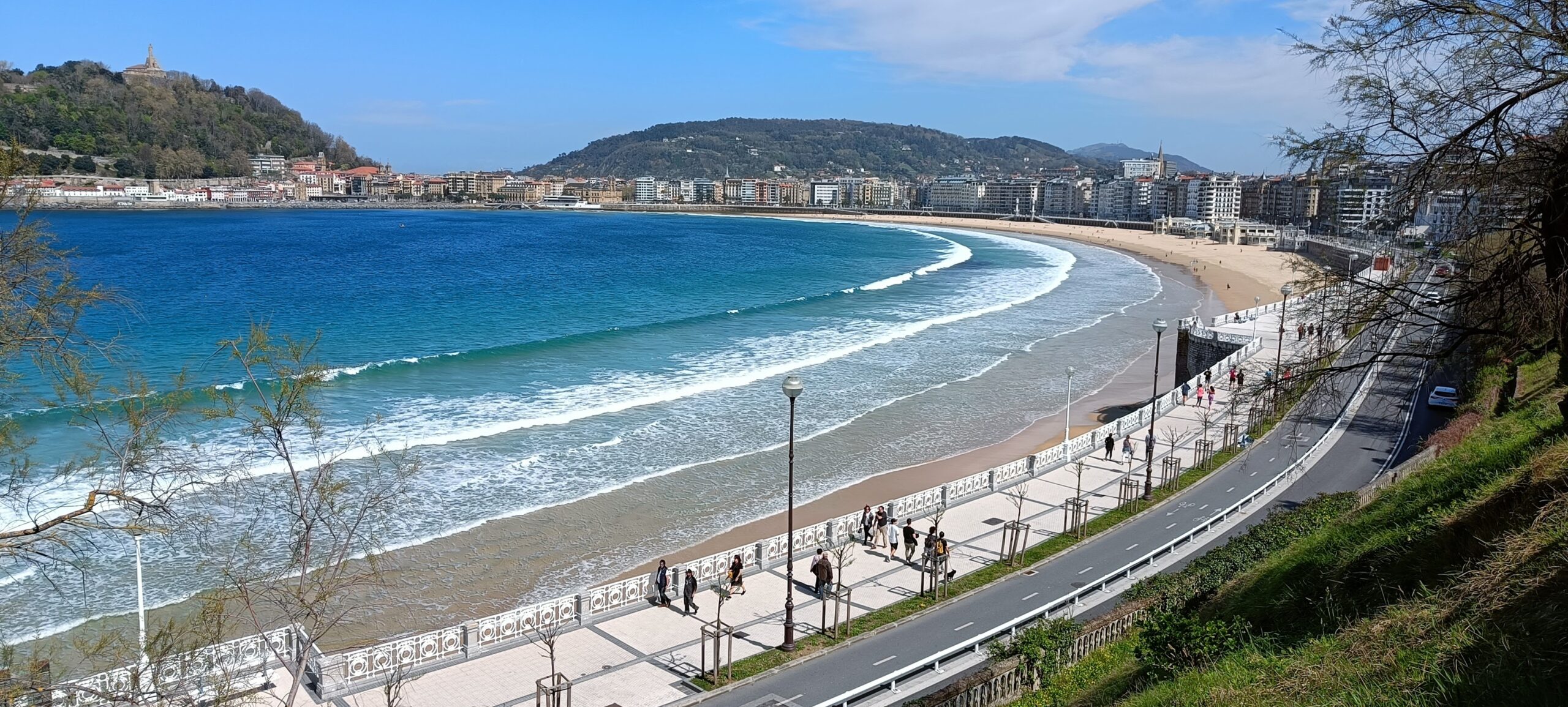 Radwege am Strand von San Sebastian