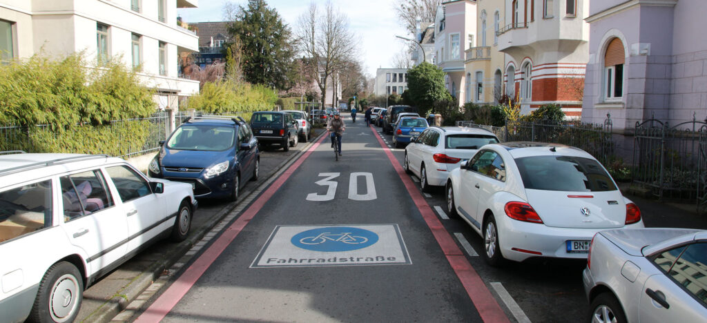 Markierung Fahrradstraße Bonn