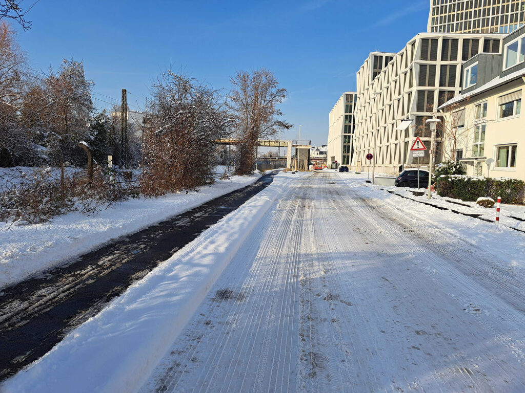 Schneeräumung Bahnradweg