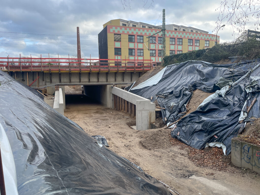 Baustelle am Bröltalbahnweg