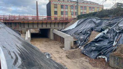 Baustelle am Bröltalbahnweg