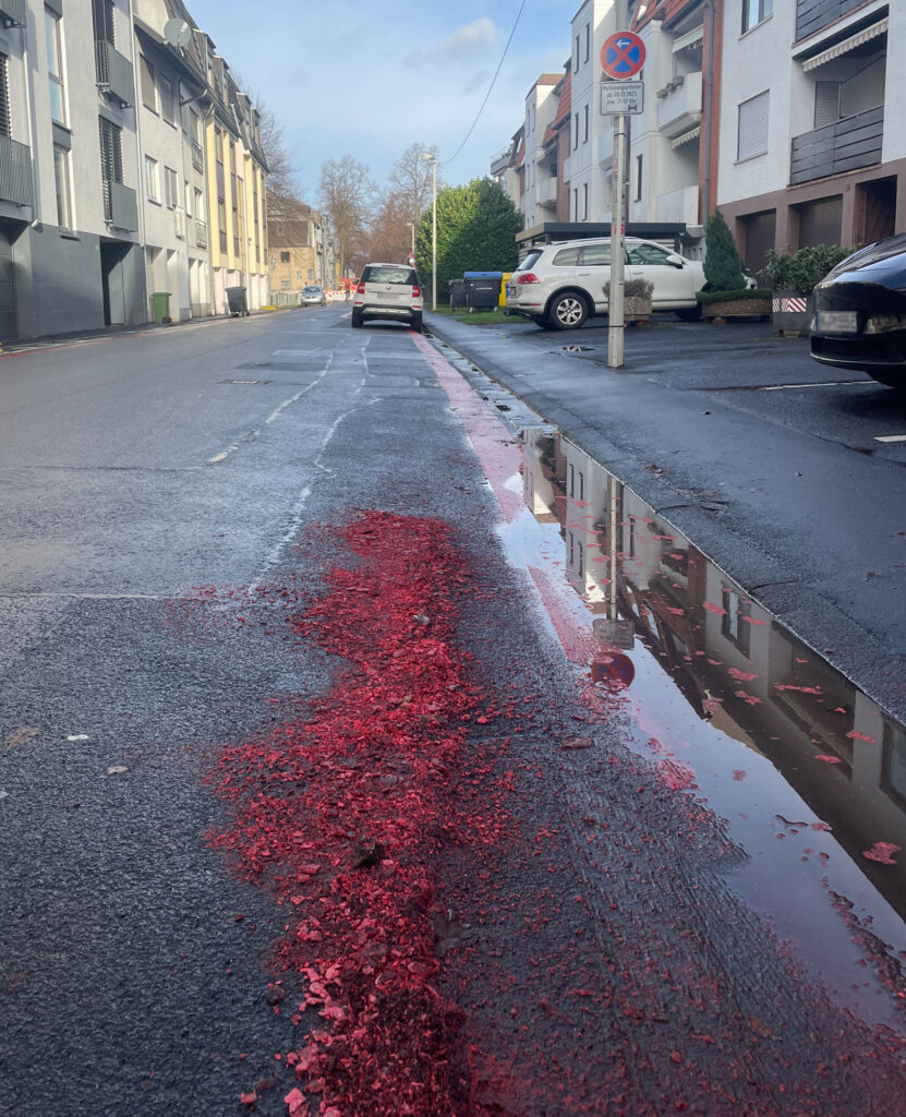 Fahrradstraße nach dem Fräsen